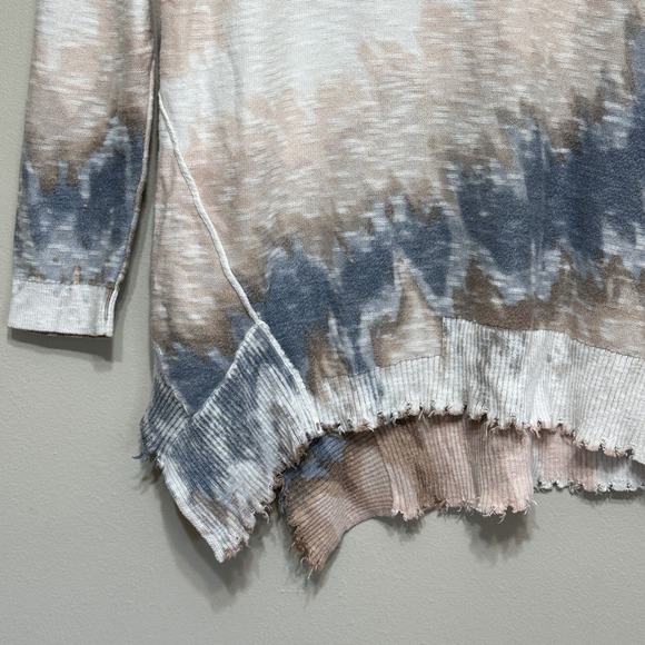 NIC+ZOE Tie Dye Asymmetrical Sweater Womens S Long Sleeve Casual Lightweight - Picture 3 of 10